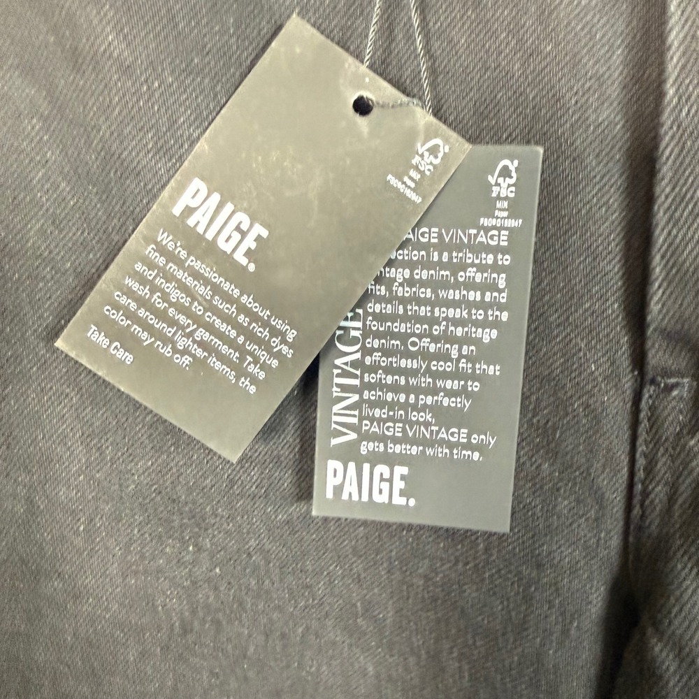 Paige NWT Portia Wide Leg Architecture Deep Caviar High Waist Jeans 29 Tall READ - Picture 4 of 12